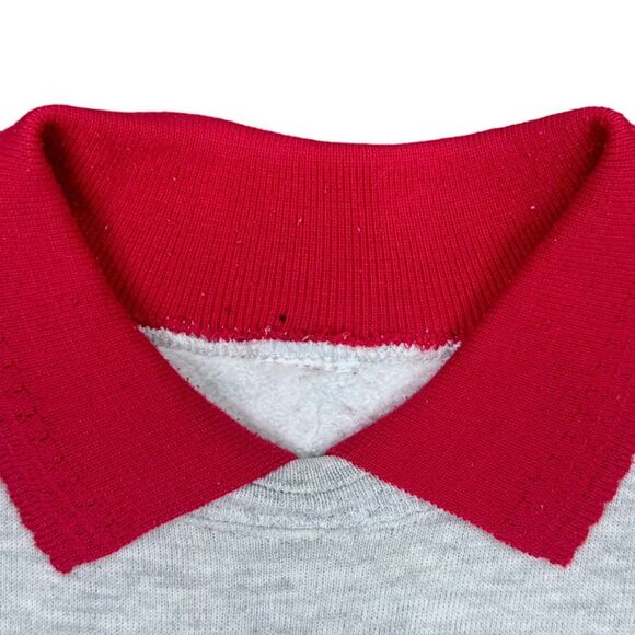 Vintage Gopher Sport Playful Kitten Grandmacore Crew Neck Collared Sweatshirt - Picture 4 of 6